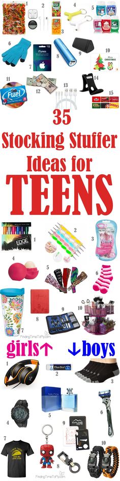 the cover of 25 stocking stuff for teens