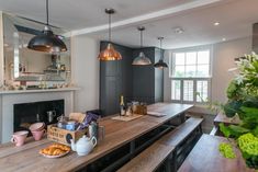 the kitchen is clean and ready to be used for breakfast or brunch time