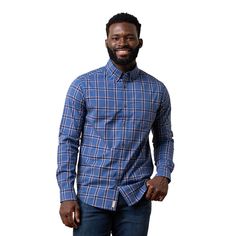 Our classic long sleeve button down shirt is cut from soft stretch organic cotton poplin that has been sueded for extra softness. Features a functional chest pocket, center front button closure, and small canvas logo label at the inner placket. Perfect on its own or paired with one of our fabulous sweaters. Casual Long Sleeve Flannel Shirt For Business, Logo Label, Small Canvas, Poplin Shirt, Casual Fits, Cotton Poplin, Chest Pocket, Men Short Sleeve, Mens Tank Tops