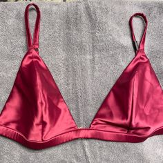 Satin Triangle Bralette - Dream Lover Nwt Large Satin Unlined Wireless Cup Adjusted Strap Back Closure Summer Party Satin Bra, Chic Party Bra With Triangle Top, Chic Party Bra For Summer, Chic Summer Party Bra, Dream Lover, Triangle Bralette, Women's Intimates, Victoria’s Secret, Bralette