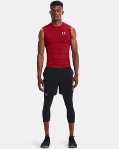 Super-light HeatGear® fabric delivers superior coverage without weighing you down|Mesh underarm & back panels for strategic ventilation|Material wicks sweat & dries really fast|Ergonomic design keeps seams off high abrasion areas & increases durability|Hybrid raglan sleeve construction for added range of motion & comfort Functional Nylon Tank Top With Light Support, Sleeveless Nylon Activewear For Running, Sleeveless Nylon Activewear For Sports, Breathable Sleeveless Nylon Activewear, Moisture-wicking Sleeveless Nylon Activewear, Sleeveless Nylon Activewear For Training, Sleeveless Nylon Moisture-wicking Activewear, Sleeveless Nylon Activewear With Moisture-wicking, Technical Sleeveless Nylon Activewear