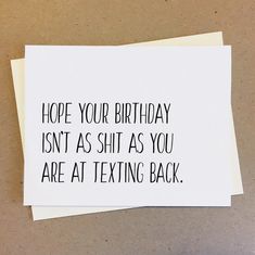 Funny Birthday Card. Card for Someone Special. - Etsy Canada Funny Card Messages, 18th Birthday Wishes For Best Friend, Funny Birthday Wishes For Bestie, Funny Birthday Letters, Funny Birthday Notes, Birthday Quotes For Best Friend Funny, Funny Quotes For Birthday, Funny Quotes For Friends Birthday, Birthday Wishes For A Friend Funny Lol