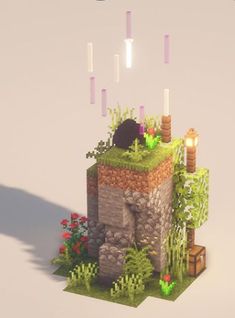 Minecraft Flower Build, Minecraft Spawn Ideas, Minecraft Interior Design, Easy Minecraft Houses, Minecraft Medieval