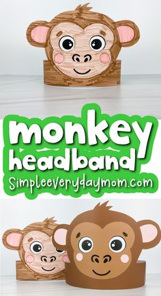 the monkey headband is made out of cardboard