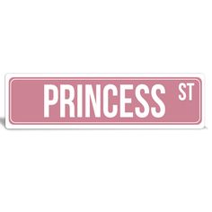 a princess street sign on a white background