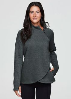 Prime Ready To Roll Fleece Zip Mock Neck Pullover – RBX Active Fleece Sweater For Layering, Fleece Funnel Neck Top For Fall, Cozy Fleece Top With Funnel Neck, Fitness Wear Outfits, Athleisure Tops, Scoop Neck Tee, Mesh Long Sleeve, Womens Fleece, Fleece Sweatshirt