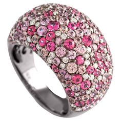 RING Gold 18KT Diamond 76-Bril.Cut-0,92 ct G/SI1 PINK SAPPHIRE 96-3,4 ct SPINEL 46-0,92 ct Weight: 12,75 grams.