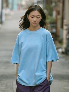 This is a comfortable and trendy t-shirt that is made out of high quality cotton 100%  fabric. With design detail of oversized silhouette and pigment washed fabric, it gives a trendy and modern look. - Round ribbed neckline- Oversized silhouette with dropped shoulder- Pigment washed fabric Acid Wash Short Sleeve T-shirt For Everyday, Acid Wash Oversized Short Sleeve T-shirt, Oversized Washed T-shirt, Oversized Acid Wash Cotton Tops, Oversized Washed Blue Tops For Streetwear, Blue Cotton Drop Shoulder T-shirt, Oversized Acid Wash T-shirt For Everyday, Oversized Acid Wash Basic T-shirt, Relaxed Fit Washed Blue T-shirt