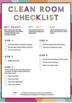 Kids Cleaning Checklist, Clean Room Motivation, Clean Room Checklist, Room Cleaning Tips, Cleaning Oven, Room Checklist, Cleaning My Room, Cleaning Tricks, Kids Cleaning