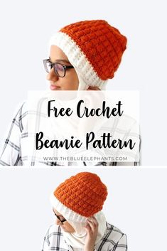 the free crochet beanie pattern is perfect for winter