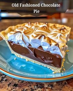 Chocolate Pie Recipe Old Fashioned, Applesauce Bars, Eagle Brand Recipes, Old Fashioned Chocolate Pie, Homemade Chocolate Pie, Chocolate Meringue Pie, Strawberry Pretzel Salad Recipe, Easy Chocolate Pie, Chocolate Pie Recipe