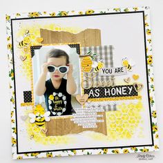 Bee Banners, Martha Stewart Punches, Sunflower Photo, Crayon Set, Image Layout, We R Memory Keepers, Photo Corners