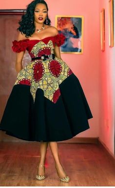 Ankara Dress Styles For Teenagers, African Dresses For Women Ankara Style, Plain And Pattern Ankara Styles, Pattern Ankara Styles, African Dresses For Women Ankara, Plain And Pattern, Ankara Dress