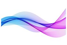 an abstract blue and pink wave on a white background