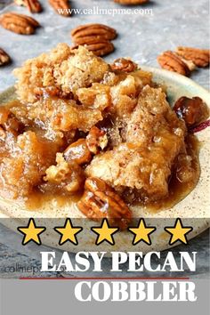 this easy pecan cobbler recipe is the perfect dessert to make for any occasion