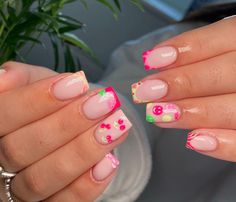 Ibiza Nail Art, Ibiza Biab Nails, Biab Nails Designs, Disneyland Nails, Gel Nails French, Acrylic Nail Shapes, Gel Nails Diy