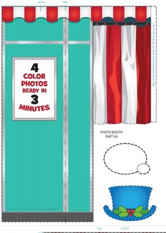 the instructions for how to make a photo booth with curtains and drapes on it