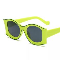 Lime Green Color Block Sunglasses. Brand New. Cheap Yellow Sunglasses For Summer, Yellow Plastic Sunglasses For Summer, Yellow Sunglasses For Summer Vacation, Retro Green Sunglasses For Vacation, Green Sunglasses With Uva Protection For Spring, Green Cat Eye Sunglasses For Summer, Green Sunglasses For Spring Beach Outings, Yellow Summer Sunglasses For Vacation, Retro Green Plastic Sunglasses