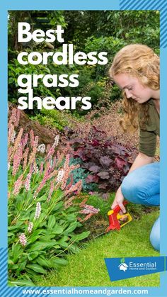 Woman using the best cordless grass shears. Stop Wasting Time, Buyers Guide, Gardening Tools, End Of Summer