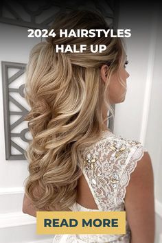 2024 Hairstyles Half Up Formal Bridal Hair, Semi Formal Wedding Guest Hair, Brids Mades Hair Styles Half Up, Hairstyle For Quince Guest, Homecoming Hairstyles For Long Hair Half Up Half Down, Bridal Party Hairstyles Bridesmaid Half Up, Formal Half Up Half Down Hairstyles Prom, Homecoming Hair 2024, Half Up Half Down Hairstyles Fine Hair