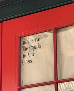 a sign on the side of a building that says you observe the empty you give others