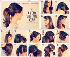 Vintage Ponytail, Ponytail Hairstyles Tutorial, Ponytail Hairstyles Easy, Cute Ponytails, Simple Ponytails, Hair Today, Great Hair, Vintage Hairstyles