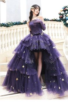 Gaun Tulle, डिजाइनर कपड़े, Witch Ball, Purple Stars, Purple Star, فستان سهرة