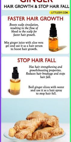 GINGER FOR HAIR GROWTH AND STOP HAIR LOSS - Little DIY #BestHairLossPrevention #NaturalRemediesForHairLossAdvice #TheBestRemedyForHairLoss #BestHairRemedyForHairLoss Ginger For Hair Growth, Ginger For Hair, Ginger Hair Growth, Natural Hair Growth Remedies, Vitamins For Hair Growth, Hair Remedies For Growth, Home Remedies For Hair, Hair Growth Faster, Oil For Hair