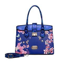 Brangio Italy Collections Handbag Royal Blue Hummingbird Soar Vegan Leather Top-Handle + Wallet - Colors Available | BI Vintage Retro Fashion, Architecture Lifestyle, Italian Architecture, Pearl And Lace, Cute Boutiques, Sweet Love, Mcm Logo, Hummingbirds, Love Is Sweet