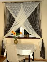 an image of a dining room with curtains