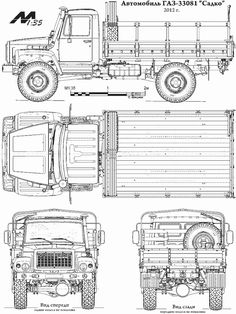 GAZ - 3308 Sadko blueprint Industrial Design Drawing, Aircraft Blueprint, Blueprint For 3d Modeling, Automotive Garage, Automotive Illustration, Paper Car, Blue Prints, Concept Car Design, Army Vehicles