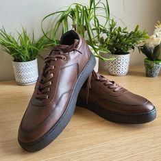 Beautiful Men Shoes Size 42eu That Would Be A 9.5-10 Us One Day Shipping ! Casual Low-top Dress Shoes With Leather Sole, Casual Low-top Dress Shoes With Rubber Sole, Casual Brown Dress Shoes With Contrast Sole, Masculine Business Low-top Sneakers, Brown Low-top Dress Shoes With Contrast Sole, Brown Lace-up Shoes With Contrast Sole, Casual Low-top Dress Shoes With Stitched Sole, Casual Leather Shoes With Abzorb Midsole For Business, Masculine Low-top Dress Shoes With Rubber Sole