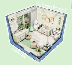 this is an image of a baby's room in the shape of a hexagon