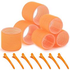 PRICES MAY VARY. [EASY TO USE] - These self grip rollers are extremely easy to put in and to take out. Instructions on how to use them are on the package. The instructions are only a of the ways that you can use them. [VOLUME BUILDING] - Get beautiful voluminous hair with Sungenol Hair Rollers. These salon hairdressing curlers help add great body and bounce to hair making beautiful and stylish curls. [DIFFERENT SIZES] - This Hair roller set includes 2 sizes,Jumbo rollers X4,Large rollers X3. The Roller Set Hair, Hair Roller Set, Hair Roller Clips, Rosé Red Hair, Velcro Hair Rollers, Roller Set Hairstyles, Styling Wand, Heatless Hair, Hair Roller