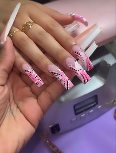 90s Nails, Curved Nails, Acrylic Toe Nails, Acrylic Nail Set, Nails Design With Rhinestones, French Acrylic Nails, Long Square Acrylic Nails