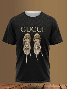 Gucci Shoes Black Luxury Brand T-Shirt Outfit For Men Women Outfit Trending 2023 Gucci Shirts Men, Gucci T Shirt