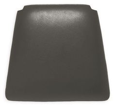 a black leather seat cushion on a white background