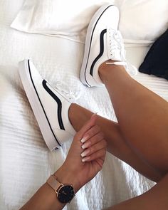 Daily Dress Me, Sneakers Vans, Vans White, Combat Boot, Kourtney Kardashian, Girls Sneakers