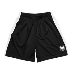 Discover the epitome of court-ready style with our Mesh Shorts, designed to perfectly complement your Albanian Basketball and Football jerseys. These shorts boast a sleek base adorned with crisp stripes along the sides. Crafted to cater to the preferences of Albanians worldwide seeking authentic Albanian products, these shorts seamlessly blend comfort, individuality, and Albanian pride for an unmatched presence on and off the court. White Shorts With Side Stripes, White Bottoms With Side Stripes, White Short Bottoms With Side Stripes, Short Sports Bottoms With Contrast Stripes, Black Shorts With Side Stripes, Classic Sports Bottoms, Classic Black Knee-length Shorts, Black Shorts With Elastic Side Panels, Double Headed Eagle