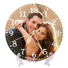 PRICES MAY VARY. 【Personalized Pictures Clocks】Please click the“customize now“button at upper,upload your customized photo and add text.Stretch photo to fill the entire printing area.Finally, you can get a unique wall clock.You can upload of your family, friends, and pets photos to record this happy moment. 【High Quality 】: Customized wall clock is made of high pvc good quality and performance. Powered by one AA carbon battery (1.5v).This photo wall clock will not make loud noise to disturb you Picture Clock, Photo Wall Clocks, Pets Photos, Day Fits, Photo Clock, Live Fit, Valentine Wedding, Add Text, Gift For Birthday