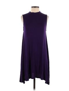 MTS Casual Dress Size: Small Purple Dresses - used. 5% Spandex, 95% Viscose, Midi, Mock, Solid, Knee Length, Sleeveless | MTS Casual Dress: Purple Solid Dresses - Size Small Sleeveless Viscose Dresses For Fall, Sleeveless Stretch Rayon Dress, Stretch Sleeveless Rayon Dress, Sleeveless Rayon Dress For Fall, Fall Sleeveless Rayon Dress, Fall Season Sleeveless Rayon Dress, Sleeveless Stretch Viscose Midi Dress, Purple Casual Dress, Purple Dresses