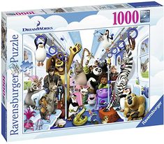 a jigsaw puzzle box with various animals on it