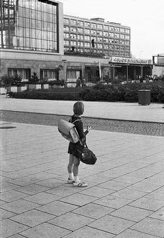 Schulmädchen (schoolgirl) on the Alexanderplatz, East Berlin, East Germany, 1977, photograph by Pete Shacky. Can't Help Myself, Sonny Boy, History Of Photography, Berlin Germany