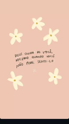 some white flowers on a pink background with the words descuin de la force memento ananovoce nao por sent lo