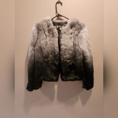 Gorgeous Gray To Black Faux Fur. Super Warm And Cozy, Perfect To Wear To Classes In The Winter. The Clasps Are Hook And Eye. Silver Evening Outerwear For Winter, Black Ombre, Women's Jackets, Black Faux Fur, In The Winter, The Winter, Warm And Cozy, Black Silver, Faux Fur