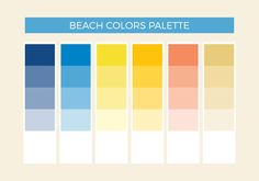 the color chart for beach colors palettes