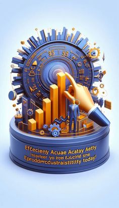 a pen is pointing at an upward graph on top of a blue plaque that says effective acuage activity