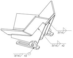 an image of a laptop on a stand with the top section showing it's back end