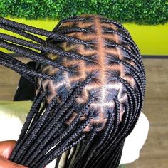 Small Parts Box Braids, Small Knotless Box Braids Parting, Smeduim Knotless, Flat Knotless Braids, Braids Reference, Box Braid Ideas, Feed In Braids Ponytail, Small Knotless, Parting Hair