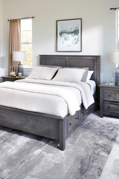 Elevate Your Bedroom Decor with the Eagle Storage Bed. The clean-lined paneled headboard and six full extension storage drawers make it perfect for fall organization. Bedframe With Storage, Fall Organization, Paneled Headboard, Platform Storage Bed, Platform Storage, Bedroom Oasis, Rowe Furniture, Dreamy Bedrooms, The Eagle